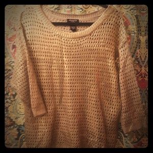 Gold hooked up knit sweater juniors XL